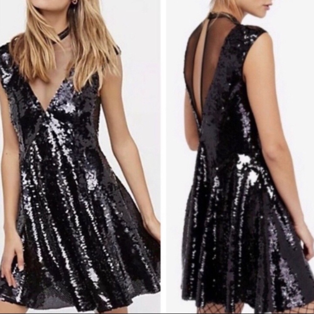 Free People Dance Til Dawn Sequin Dress